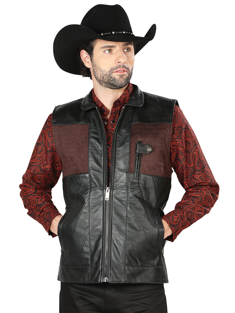 Vest El General Leather Black 43319