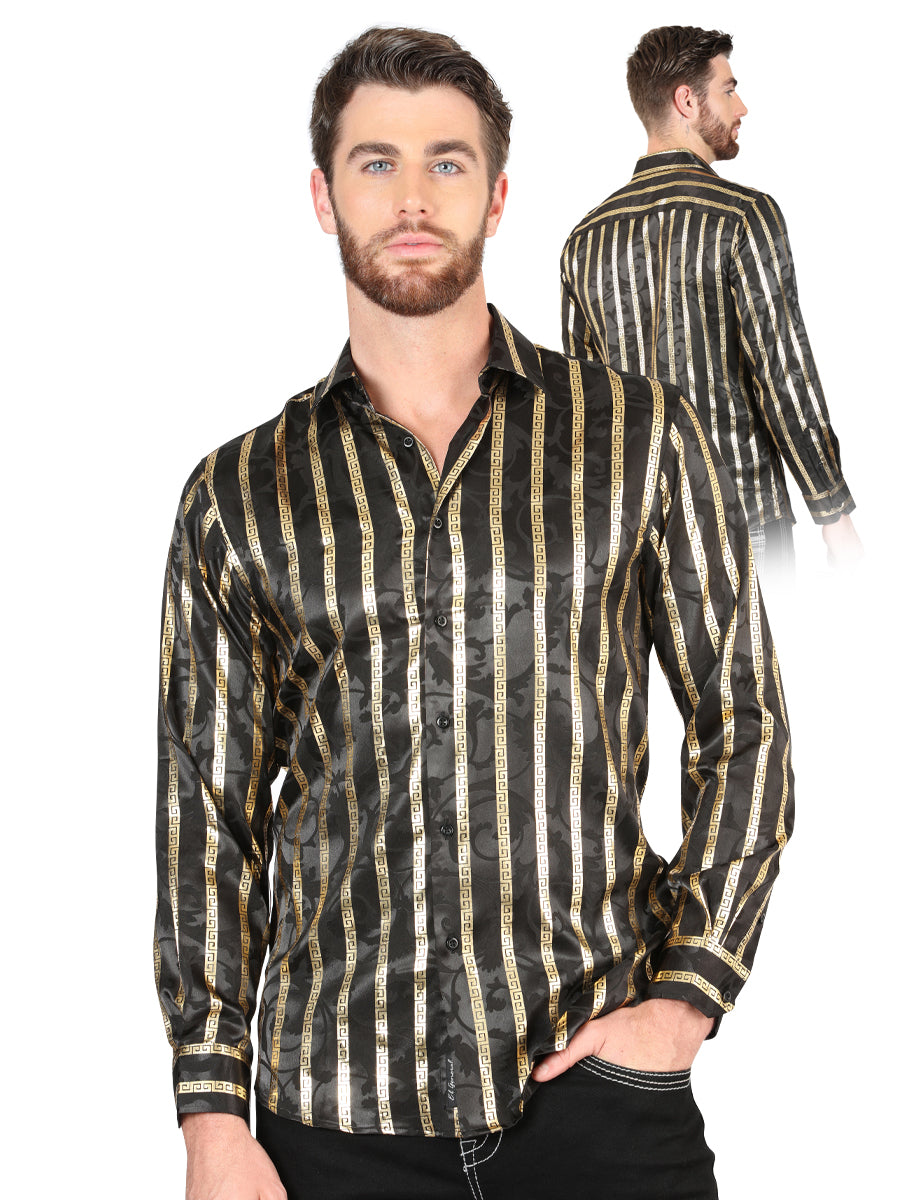 El General Black/Gold Casual Long-Sleeve Shirt 44554