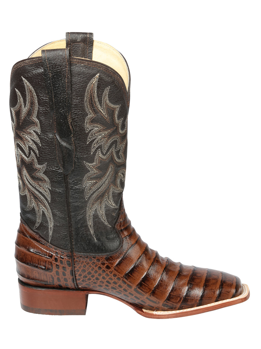 Bota Rodeo Hombre El Señor de los Cielos - Piel Vientre Caimán Imitación - Marrón
44937