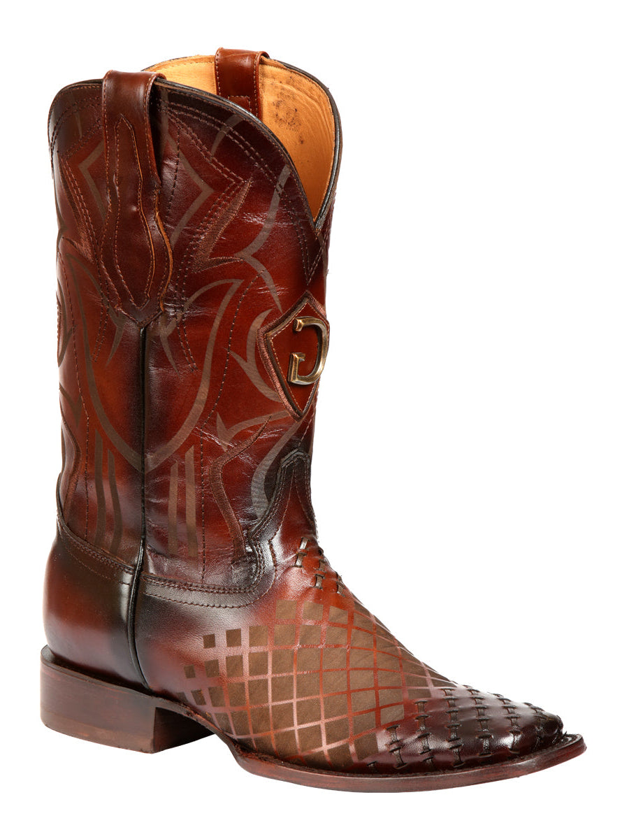 Men's Rodeo Boots - El General Pull-Up Leather - Tabacco 45174