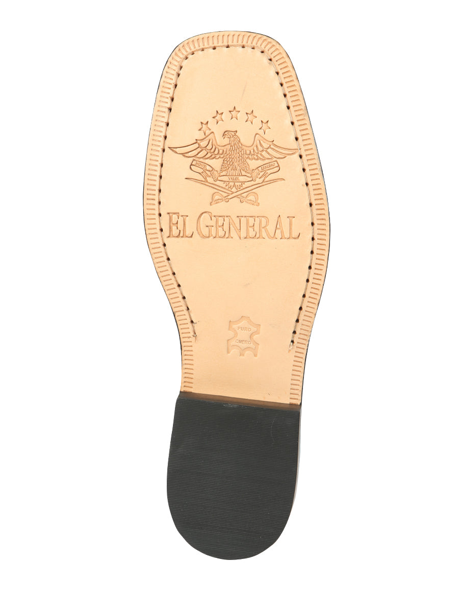 El General Men’s Leather Ankle Boots - Black 45420