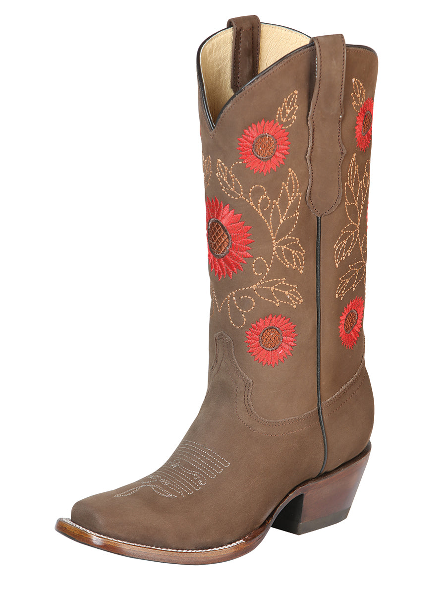 El General Women’s Western Boots Nubuck Leather
- Camel 51162
