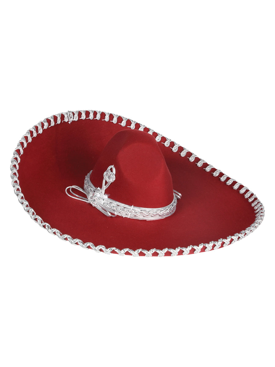 Adult
Mexicanl Charro Hat Velvet Wine/Silver 602321