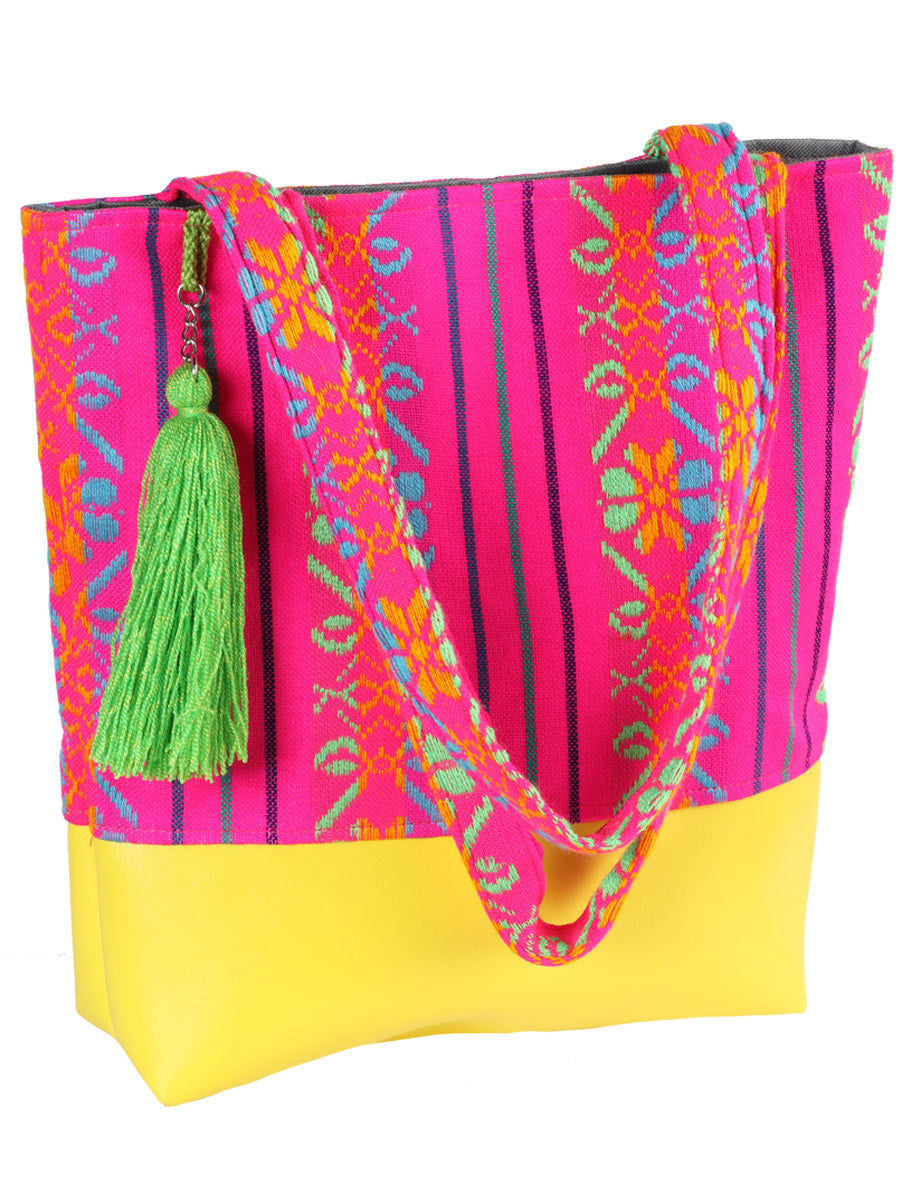 Mexican Artisanal Handbag 100% Polyester Pink 603008