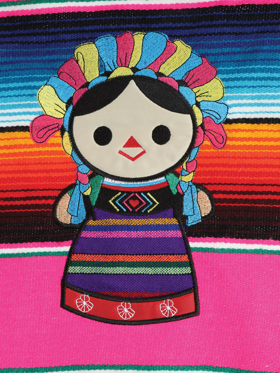 Artisanal Mexican Zarape Apron 100% Acrylan Multicolor 603572