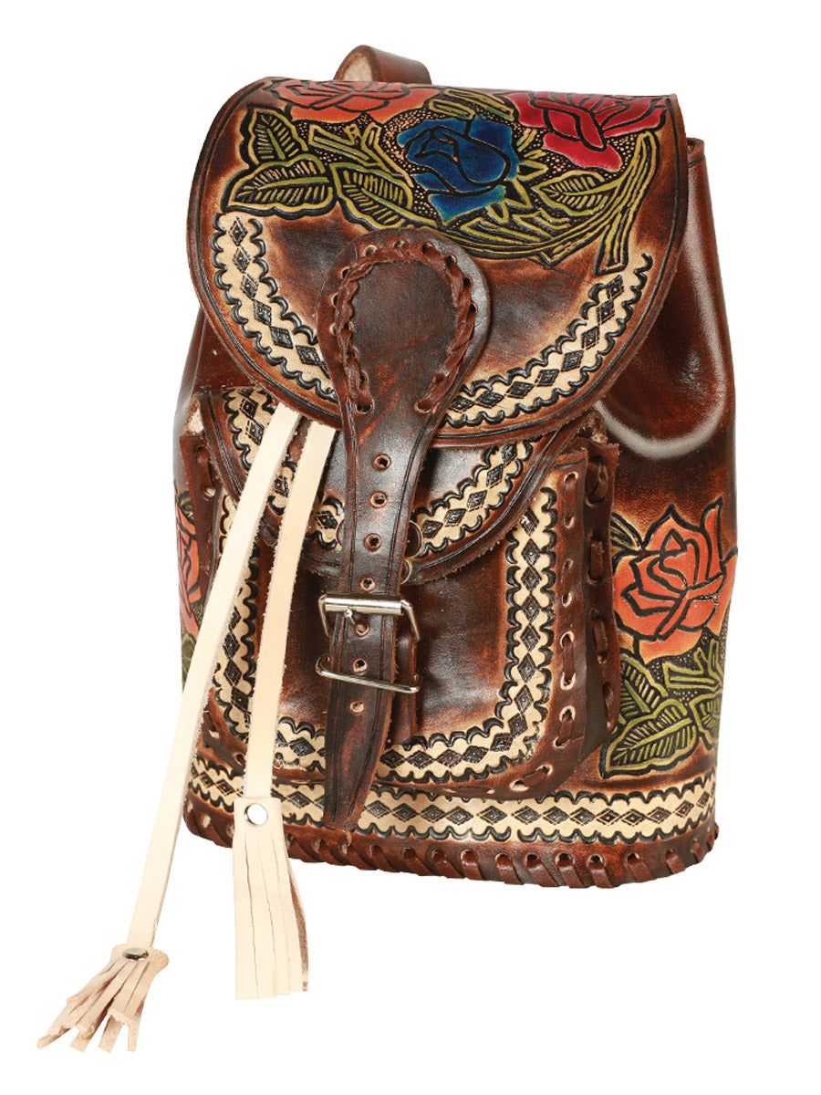 Artisanal Handbag Leather Brown/Multicolor 603682