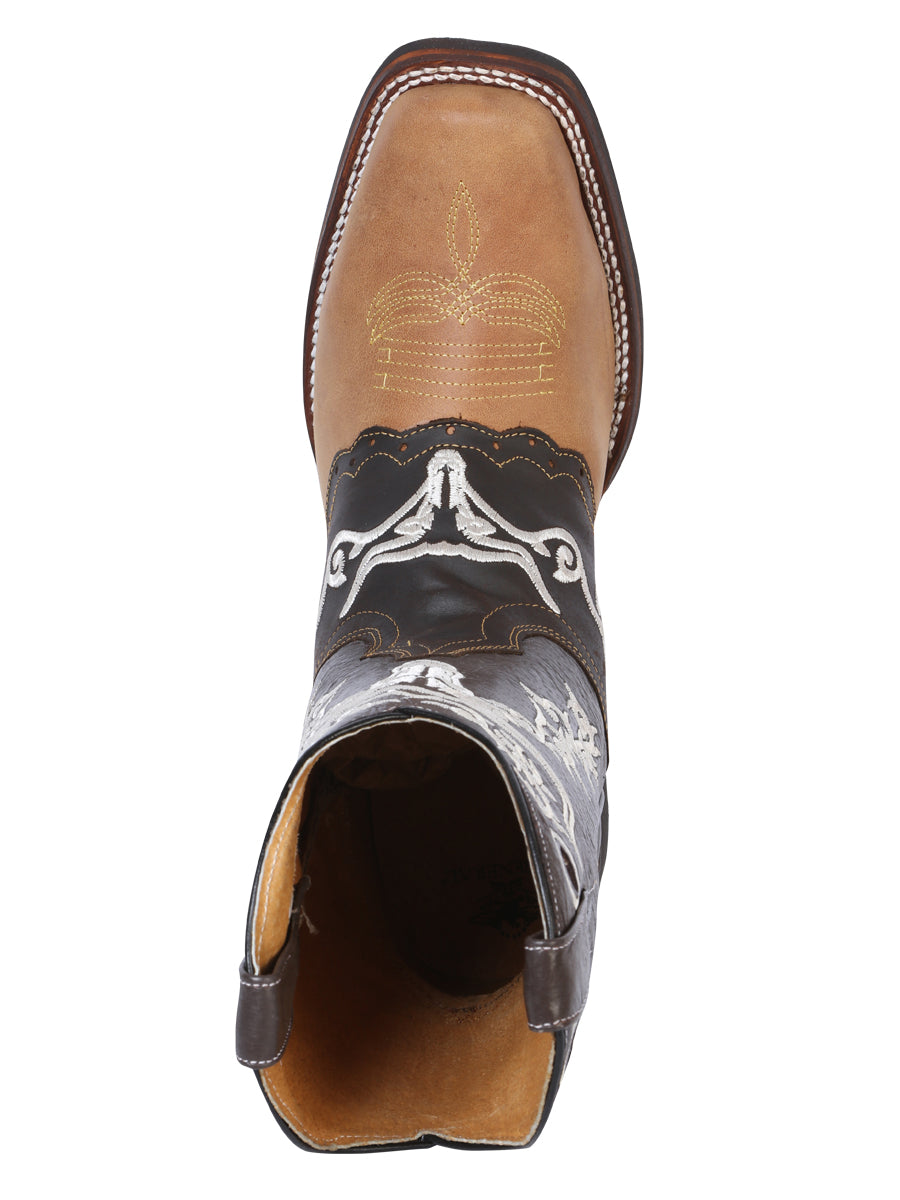 El General Rodeo Boot - Crazy  Honey/ Dark Brown 33316