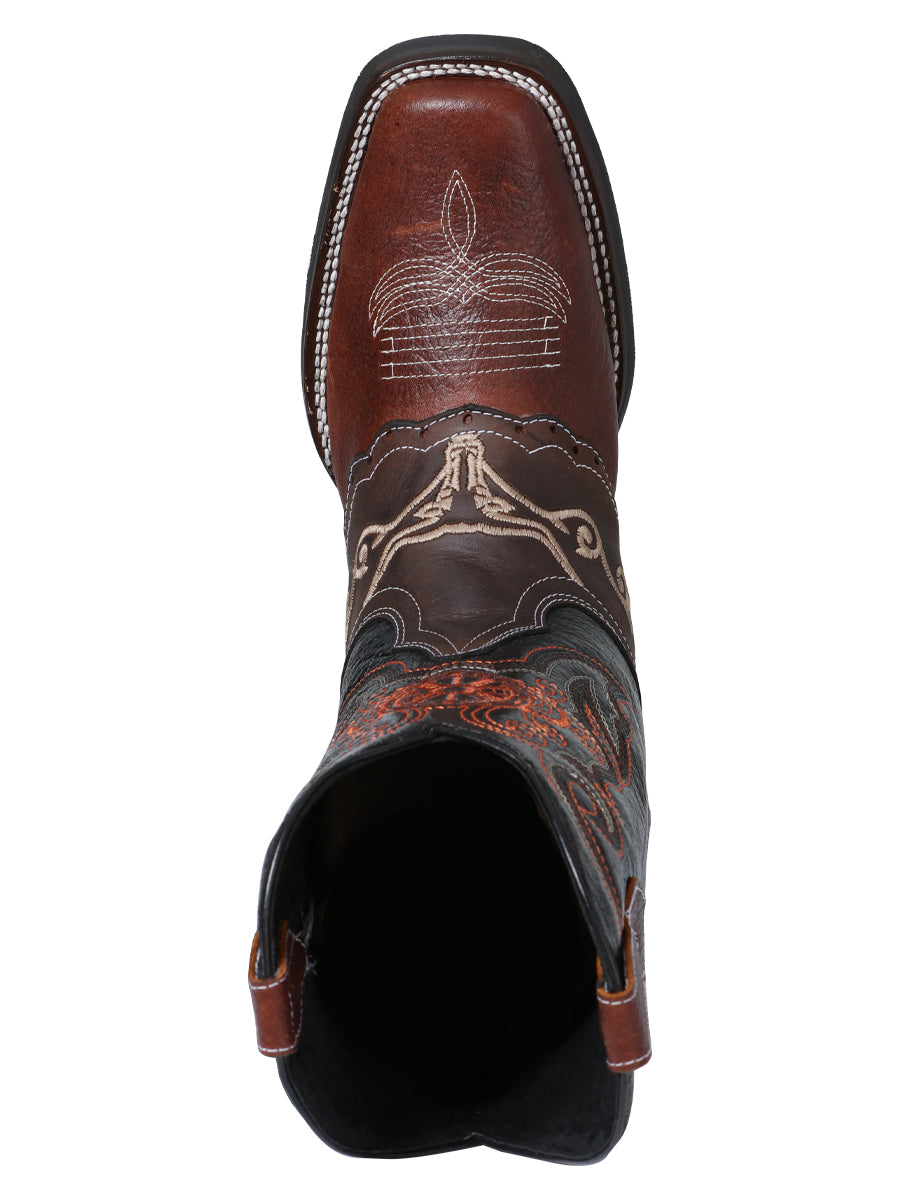 El General Rodeo Boot - Crazy  Wine with Embroidery 40667