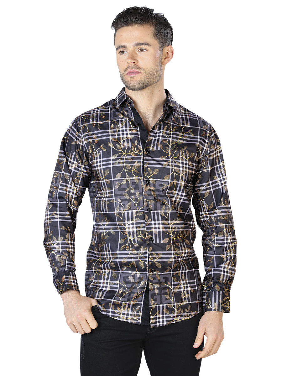 Black Gold Casual Long Sleeve Shirt 44019