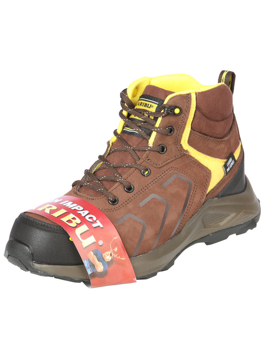 Work Shoe Caribu - Synthetic finish   -  Brown/Yellow 44362