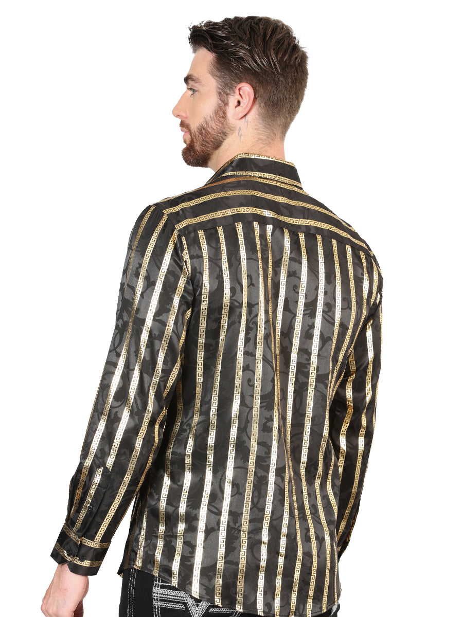 El General Black/Gold Casual Long-Sleeve Shirt 44554
