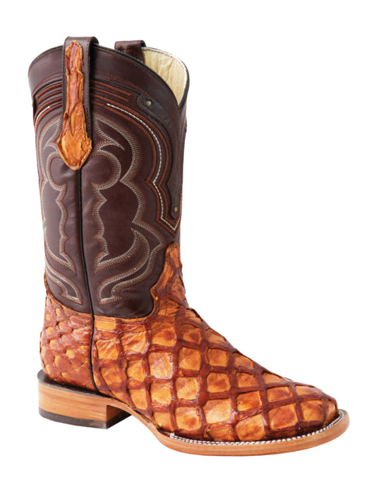 El General Men's Exotic Monster Fish Rodeo Boots - Honey 44606