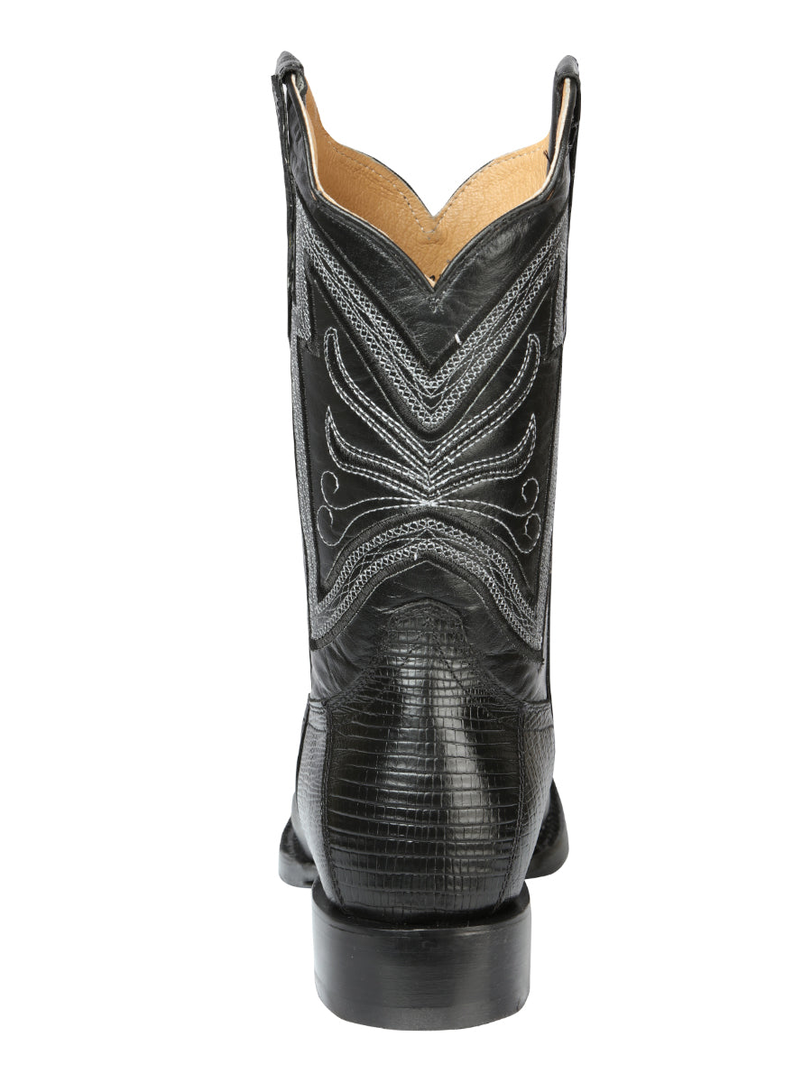 Bota de rodeo para hombre El General - Imitación de lagarto - Negra 44666