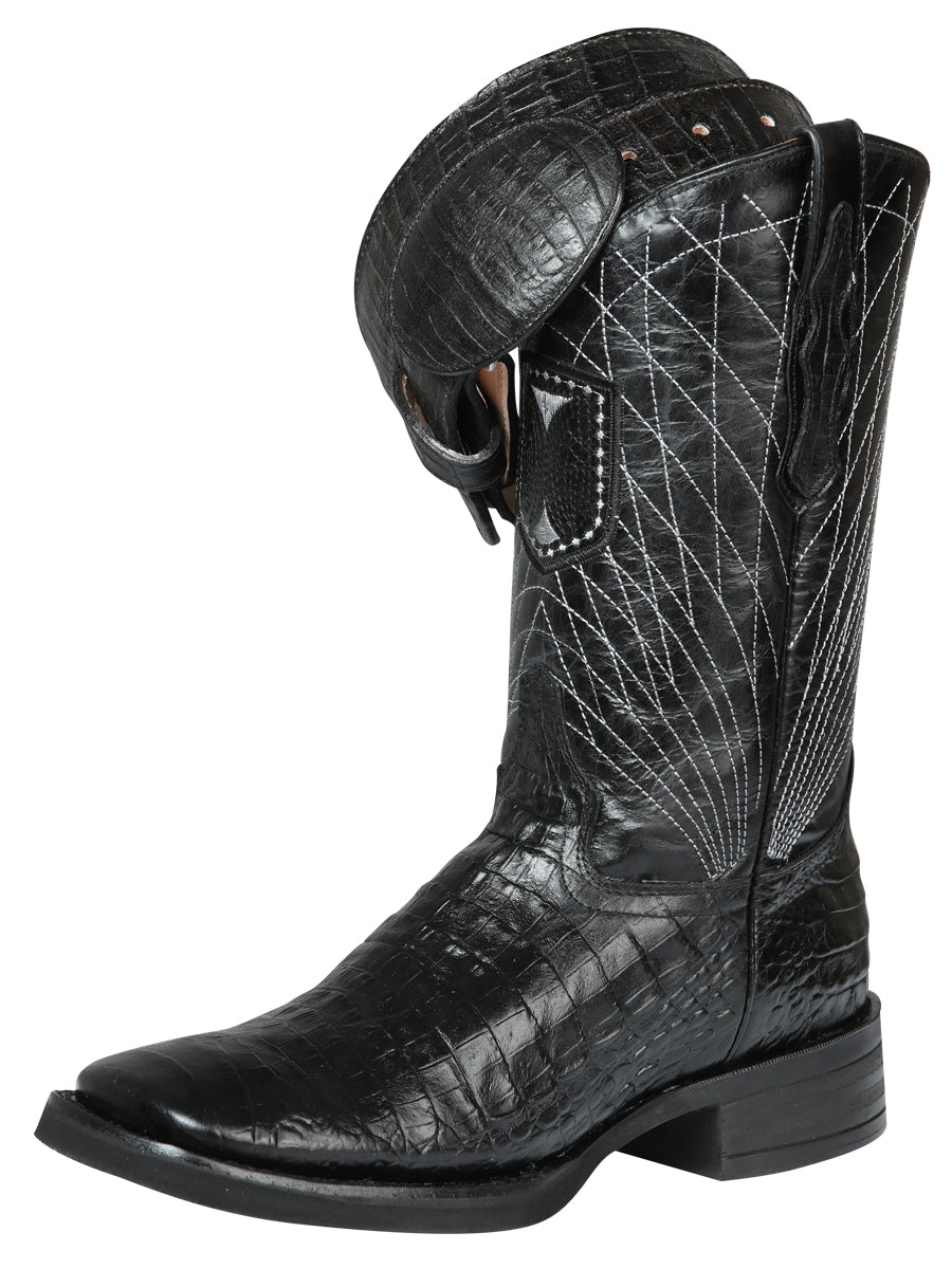 El General Rodeo - Botas de piel de caimán estampada - Negro 44671