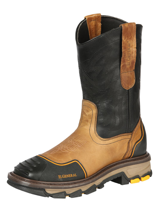 El General Men’s Work Boot - Crazy Leather - Mantequilla 44686