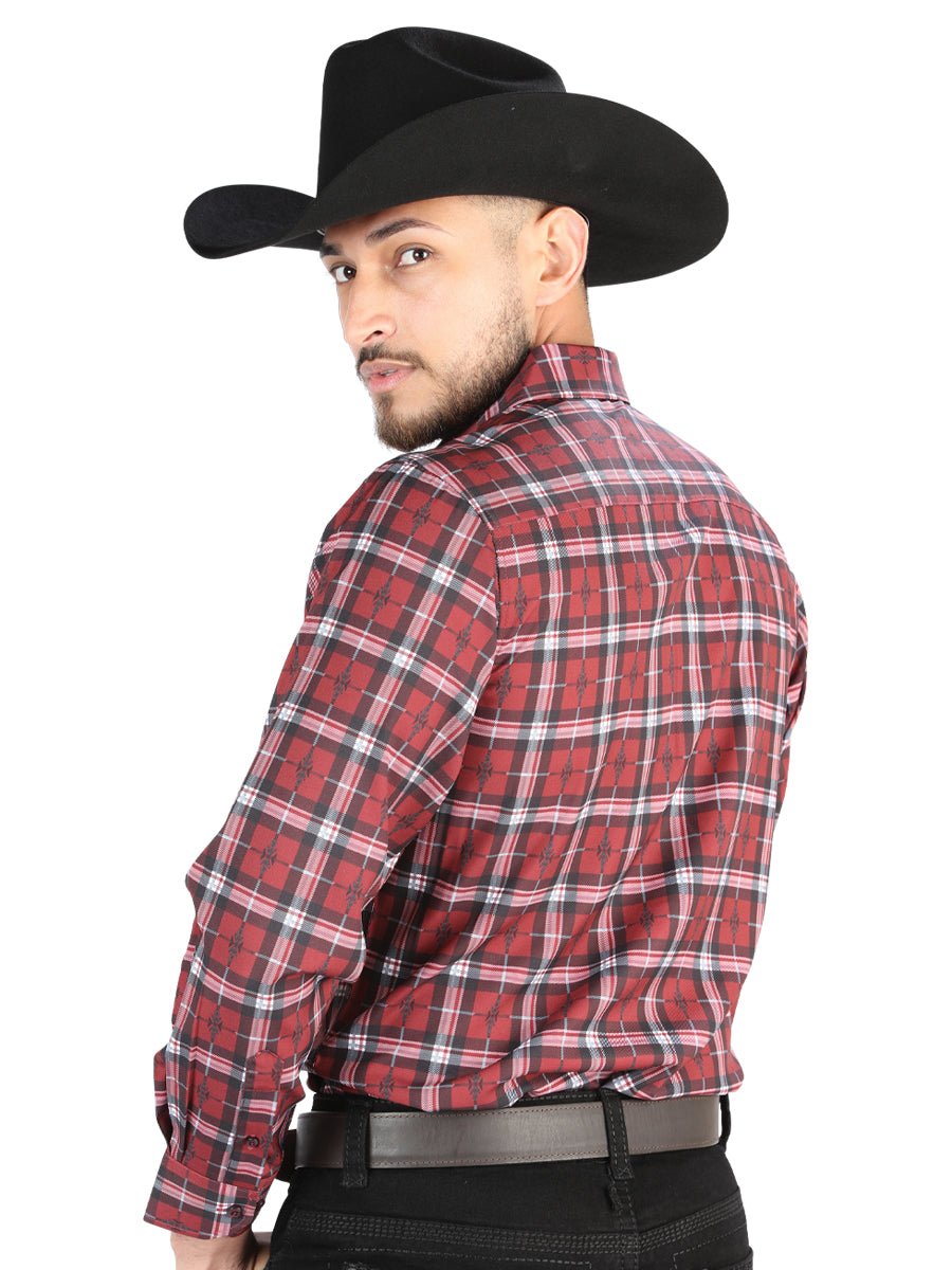 El General - Casual Long Sleeve Shirt - Red 44710