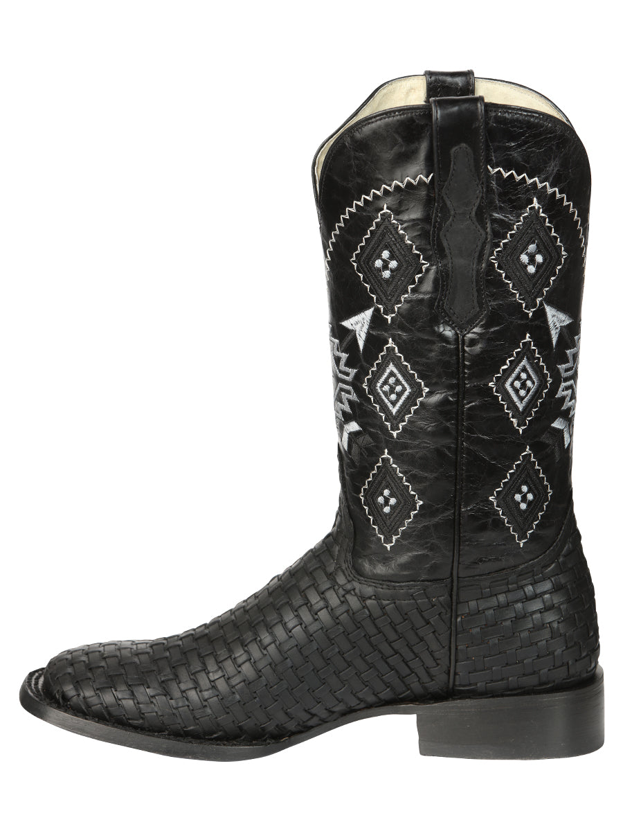 Botas de rodeo negras locas Petatillo para hombre de El General 44884