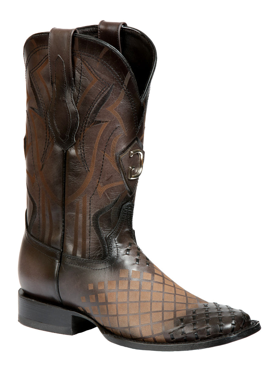 Men's Rodeo Boots - El General Pull-Up Leather - Gray 45172