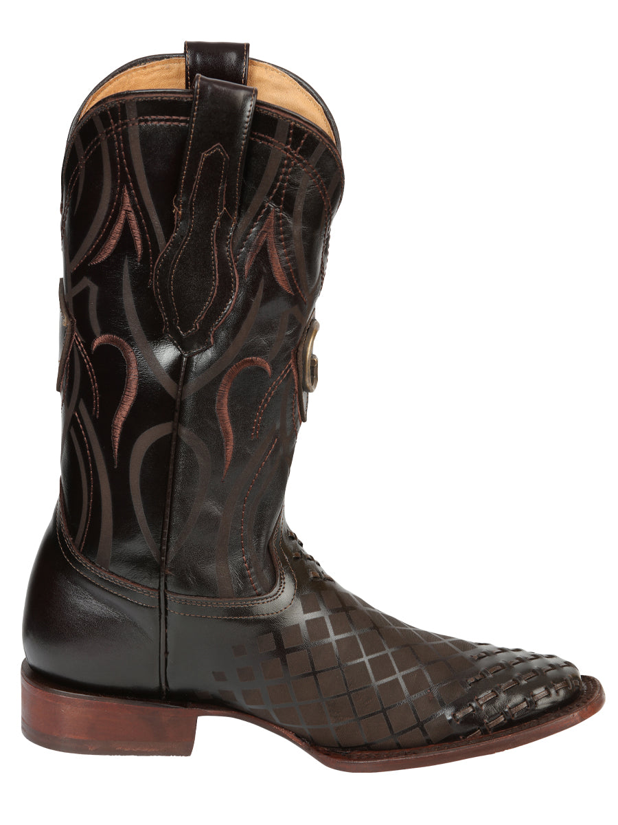 Men's Rodeo Boots - El General Pull-Up Leather - Brown 45173