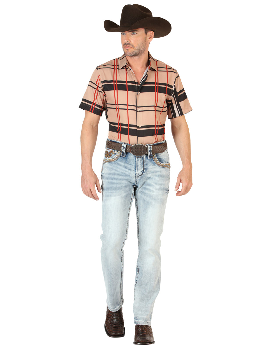 Centenario Men's Premium Denim Boot Cut Pants - Light Blue 45531