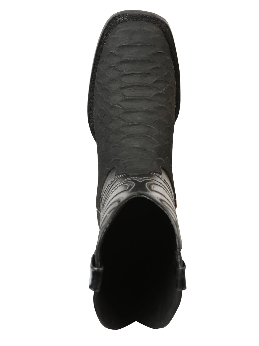 El General Men’s Rodeo Boot Imitation Python - Black 45561