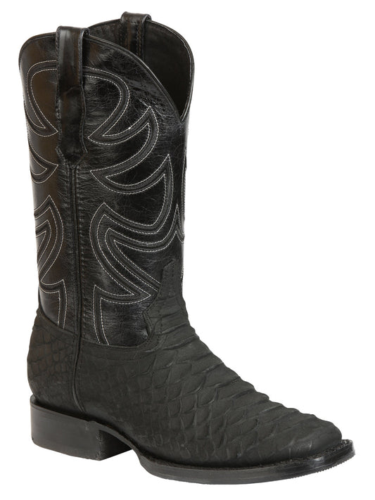 El General Men’s Rodeo Boot Imitation Python - Black 45561