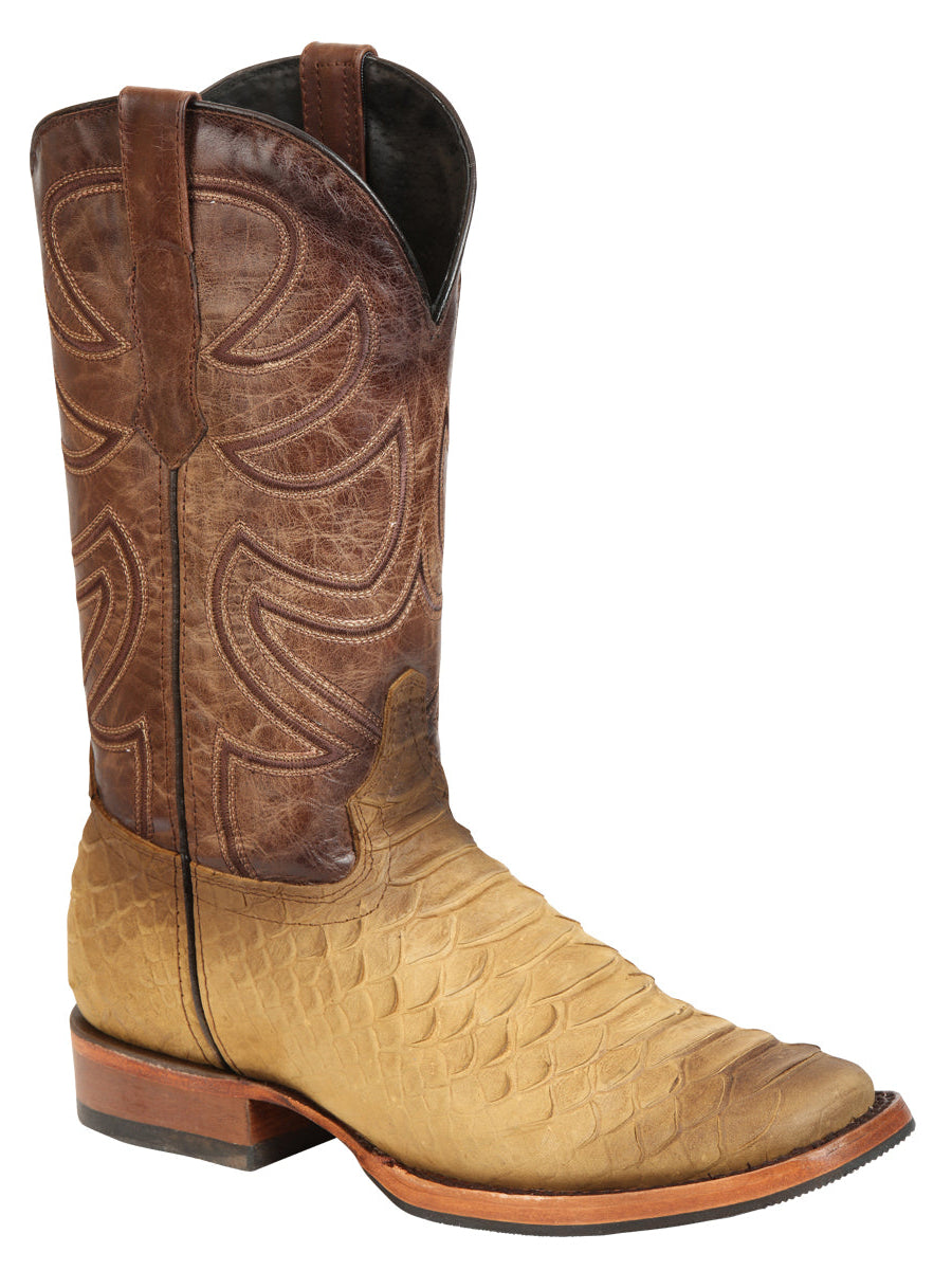 El General Men’s Rodeo Boot Imitation Python - Honey 45563