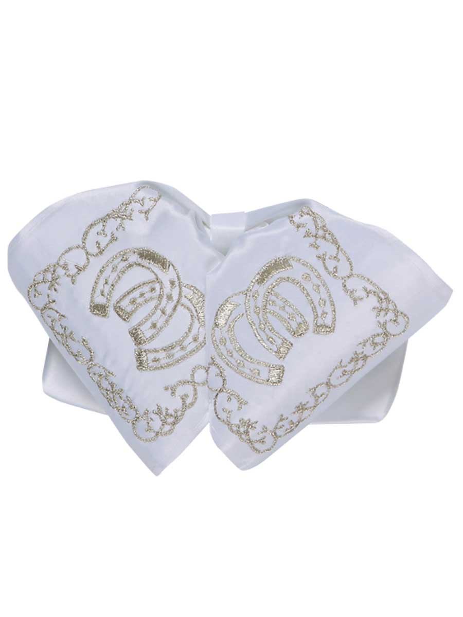 Adult 
Mexican Charro Bow Tie 100% Polyester White/Silver 600120
