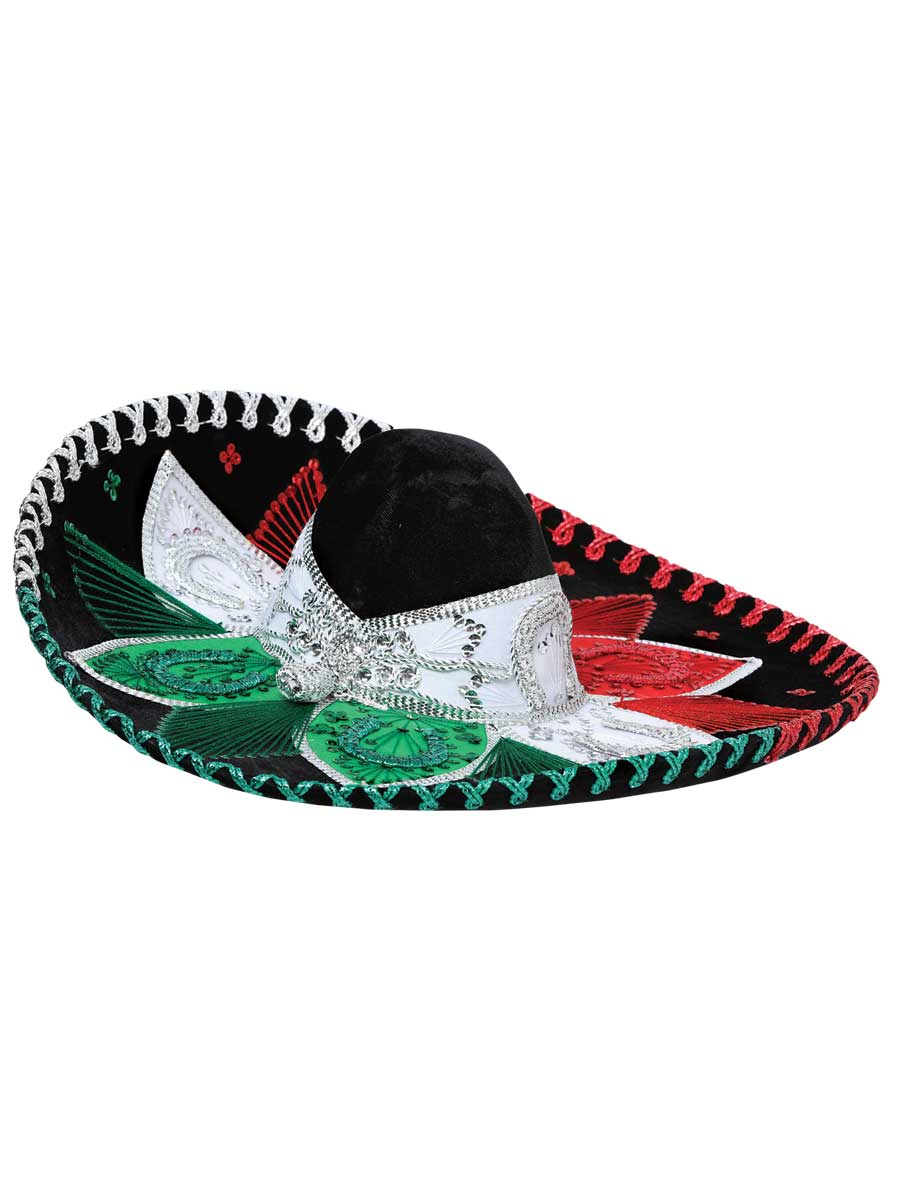 Mexican Charro Hat Velvet Tricolor 600211