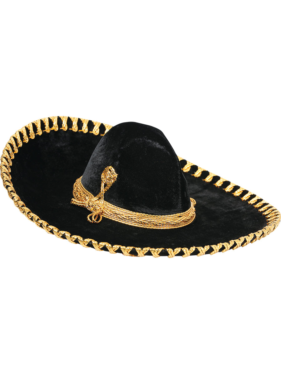Kids 
Mexican Charro Hat Velvet Black/Gold 600318