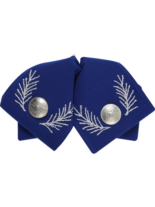 Adult 
Mexican Charro Bow Tie 100% Polyester Royal Blue/Oro 601108