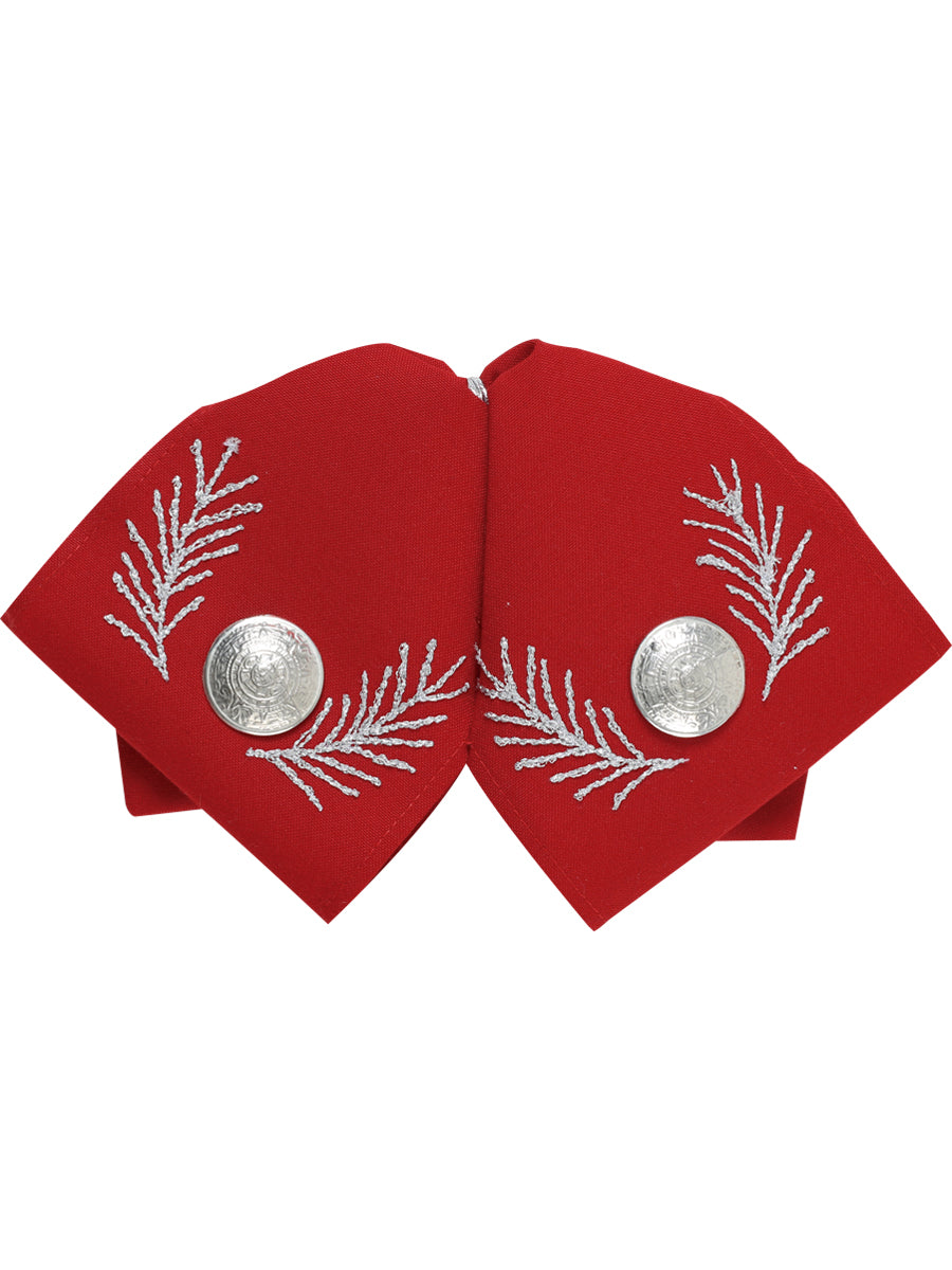 Adult 
Mexican Charro Bow Tie 100% Polyester Red/Silver 601109