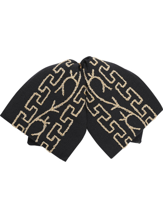 Adult 
Mexican Charro Bow Tie 100% Polyester Black/Gold 601111