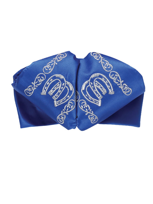Adult 
Mexican Charro Bow Tie 100% Polyester Royal Blue/Silver 601600