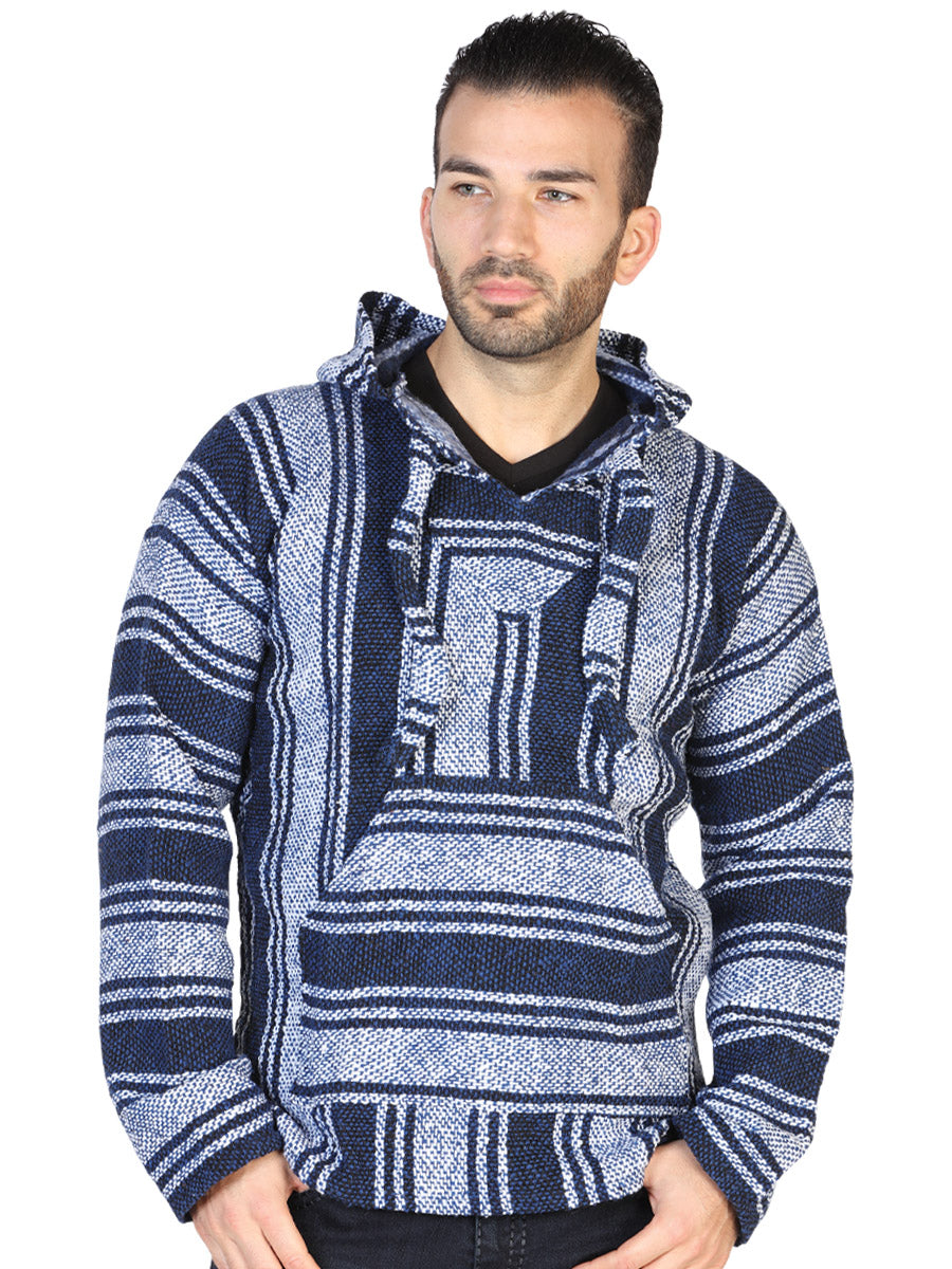 Artisanal Mexican Sweatshirt 100% Acrylan Blue 602559