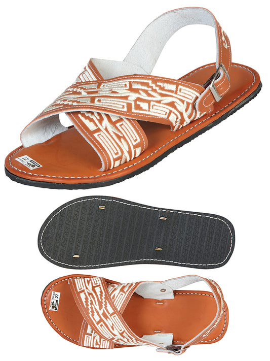 Mexican Artisanal Sandals 50% Leather, 50% Synthetic Natural 603787
