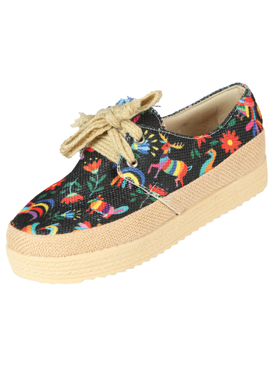 Mexican Artisanal Yute Tennis 50% Cotton, 50% Polyester Multicolor 603958